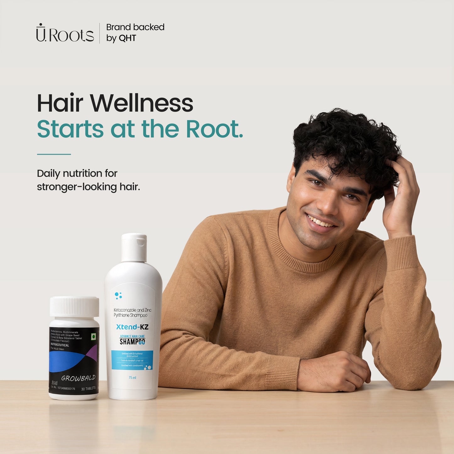 URoots Hair Care Combo Kit | KZ Shampoo + Growbald
