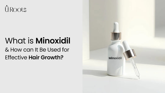 Minoxidil bottle and dropper used for effective hair growth treatment