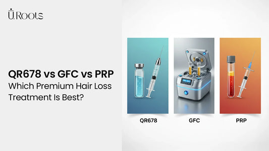 QR678 vs GFC vs PRP Hair Loss Treatments - Comparison of the three premium options.