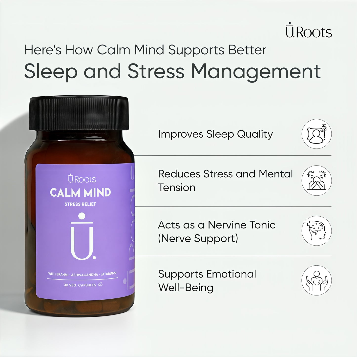 Calm Mind Daily Wellness Supplement | Mood & Relaxation Support | URoots