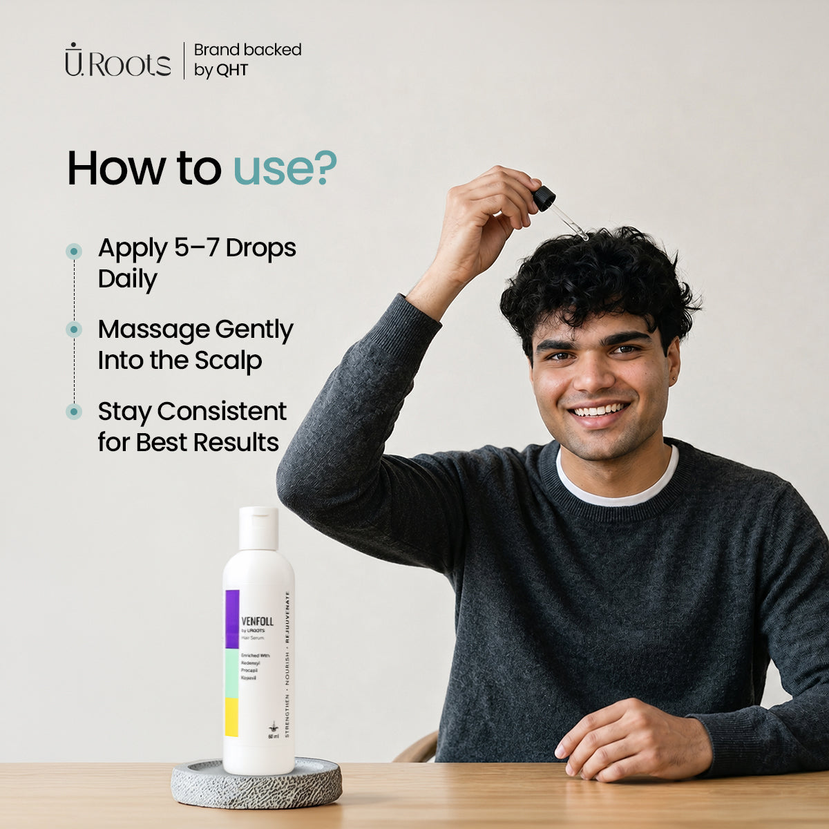 URoots Advanced Hair Regrowth Kit | Venfoll + Xtend PRO + Growbald