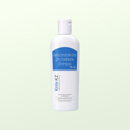 URoots Knix KZ | Anti-Dandruff Shampoo | 2% Ketoconazole + Zinc Pyrithione | 75ml | Men & Women