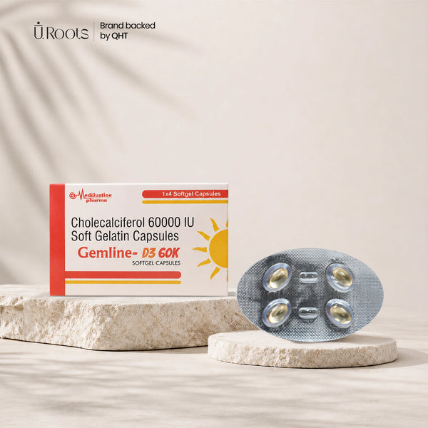 Gemline-D3 Vitamin D3 Capsules for Hair Care