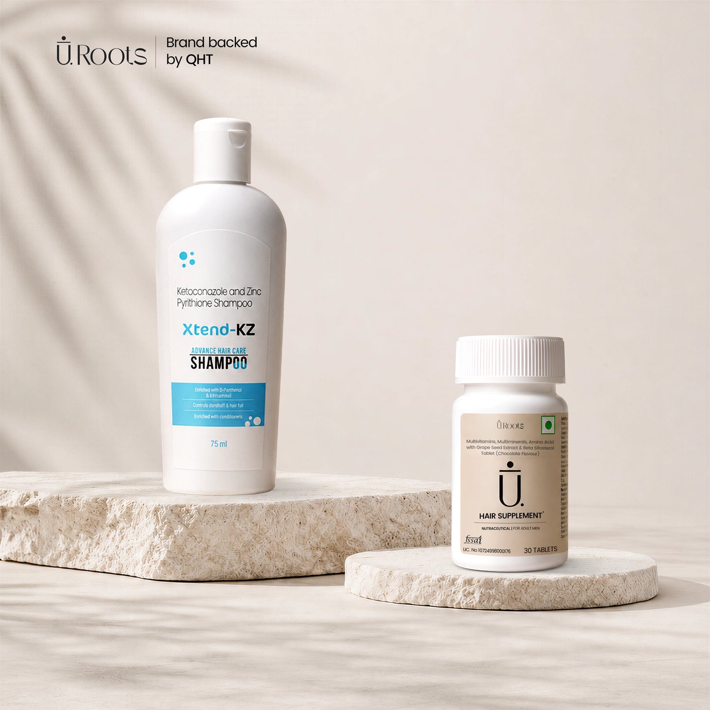 URoots Clinical Scalp Cleansing & Internal Hair Nourishment Duo Kit | 2-Piece Kit | For Men & Women