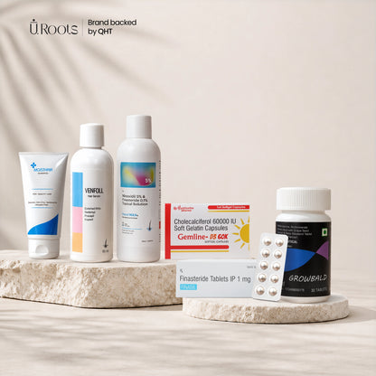 URoots Advanced Hair Density Care Kit for Men | Scalp Wellness Bundle