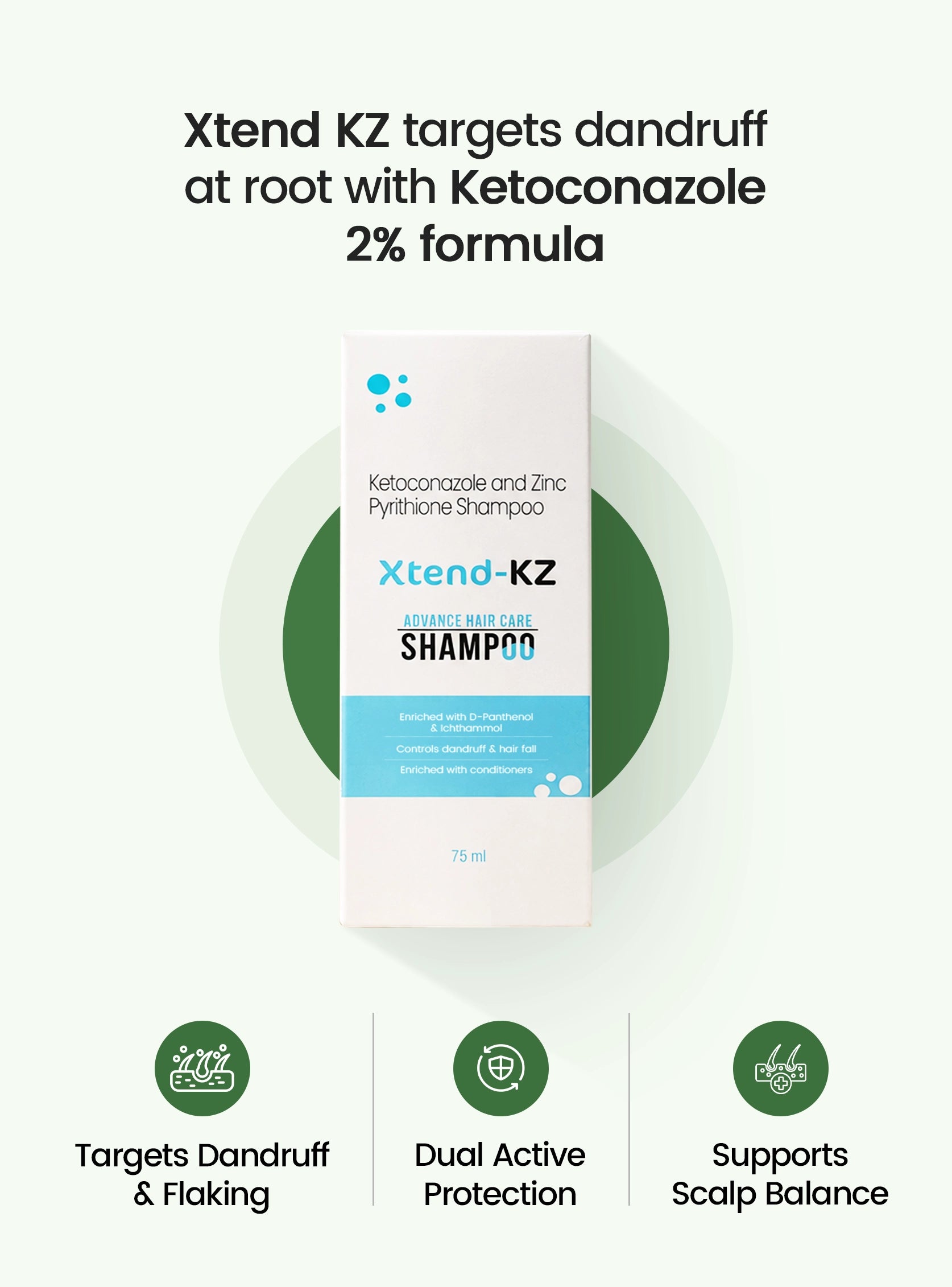 Xtend KZ Ketoconazole Anti-Dandruff Shampoo | URoots