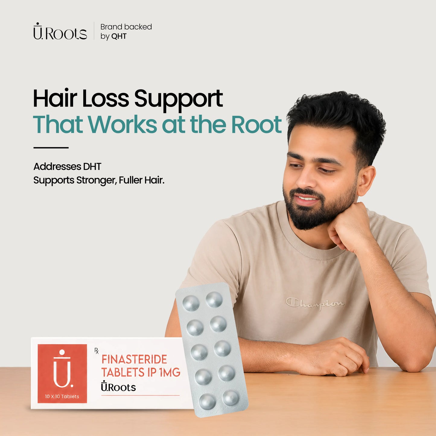 URoots Finasil Tablets IP 1mg for Men (Previously Finasil Wellness Tablets)