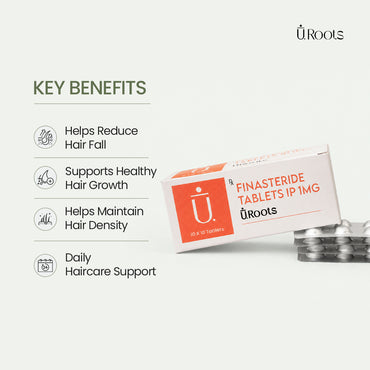 URoots Finasteride Tablets IP 1mg | 3 Strip Value Pack
