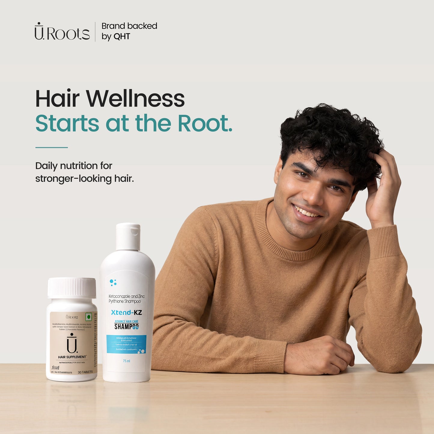 URoots Clinical Scalp Cleansing & Internal Hair Nourishment Duo Kit | 2-Piece Kit | For Men & Women