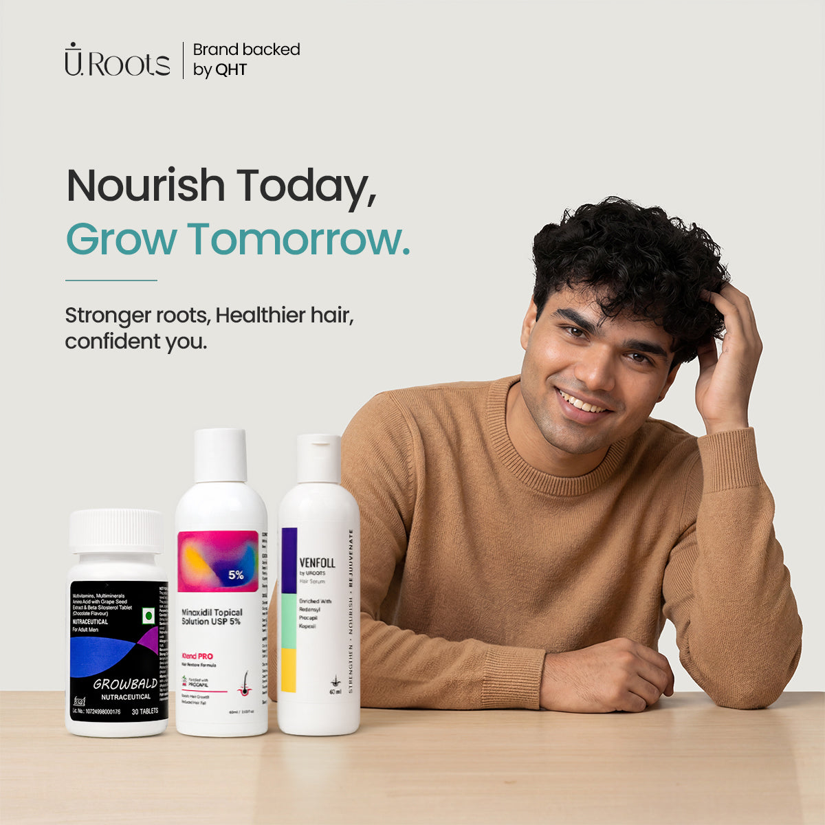 URoots Advanced Hair Regrowth Kit | Venfoll + Xtend PRO + Growbald