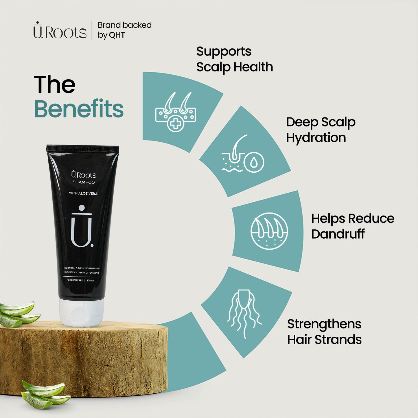 URoots Daily Hydrating Shampoo for Men & Women