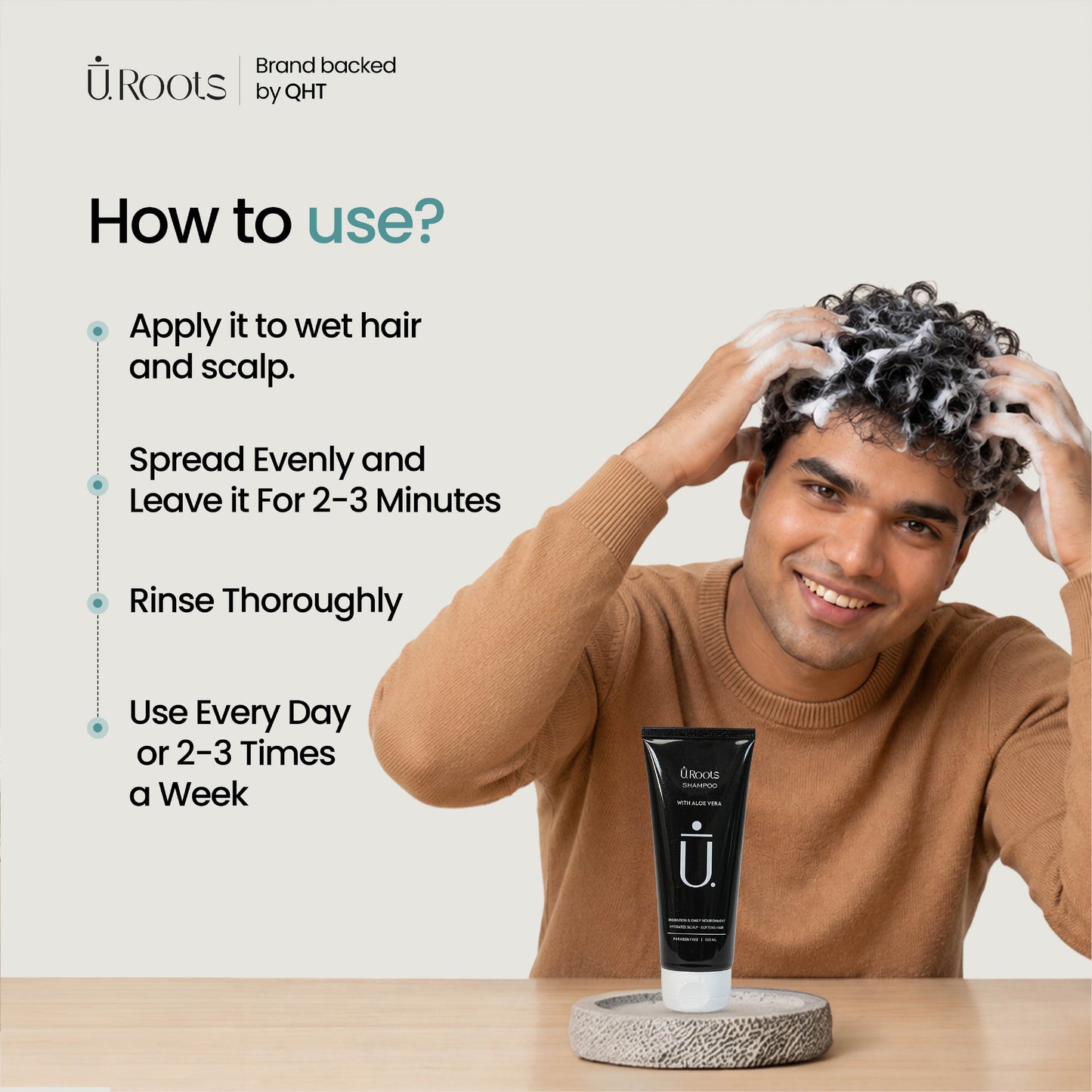 URoots Daily Hydrating Shampoo for Men & Women