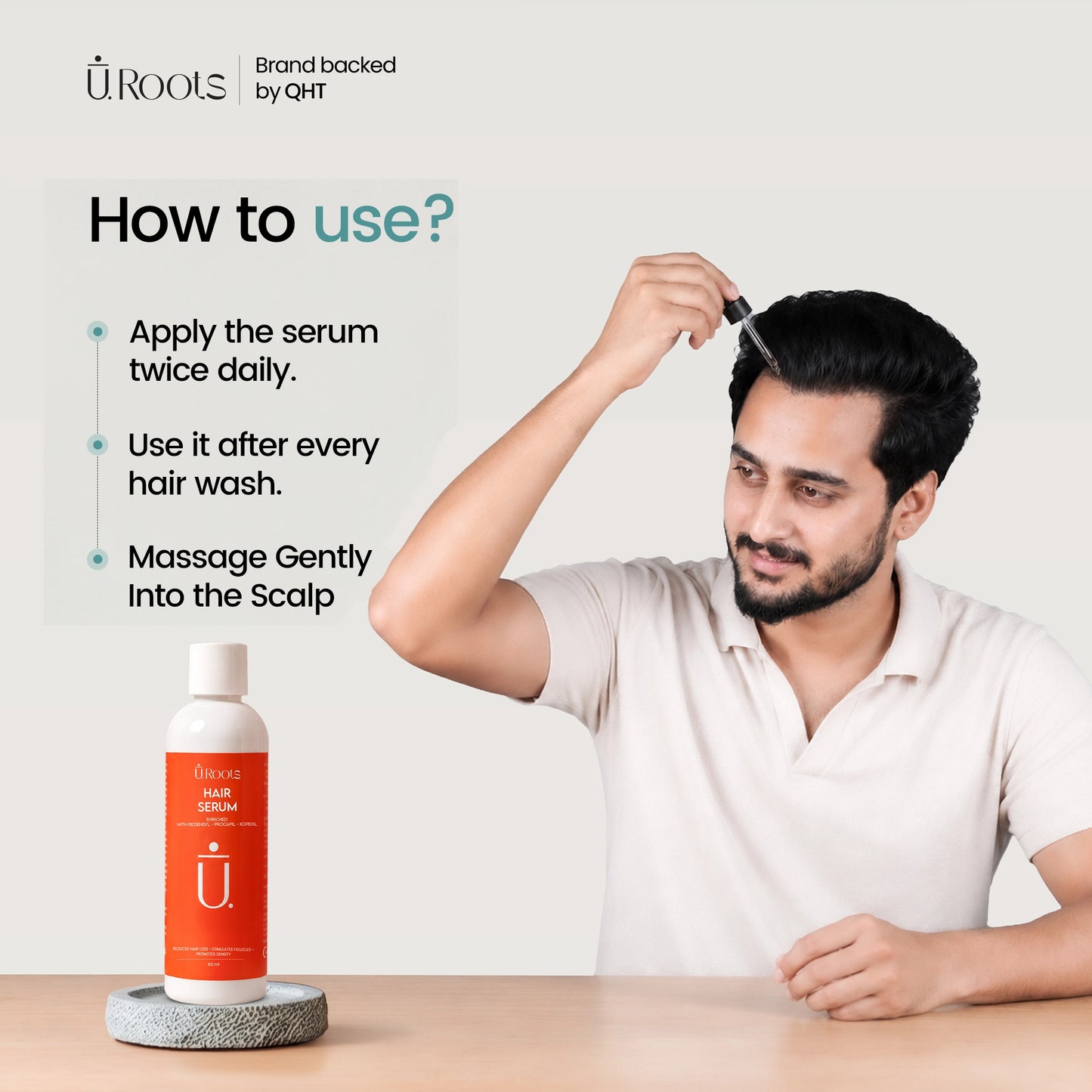 URoots Daily Hair Wellness Kit for Men & Women